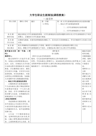大学生职业生涯规划