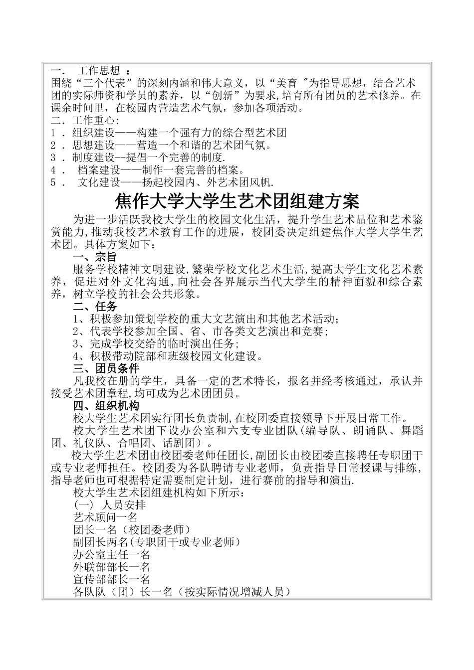 大学生艺术团组建方案_第3页