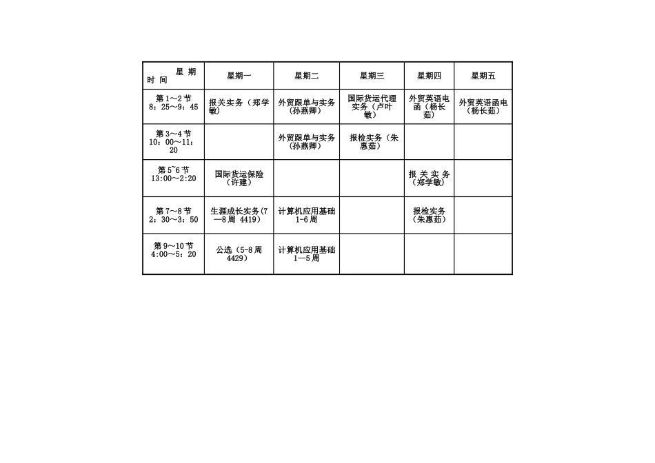 大学课程表模板_第1页