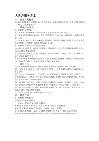 大客户服务方案