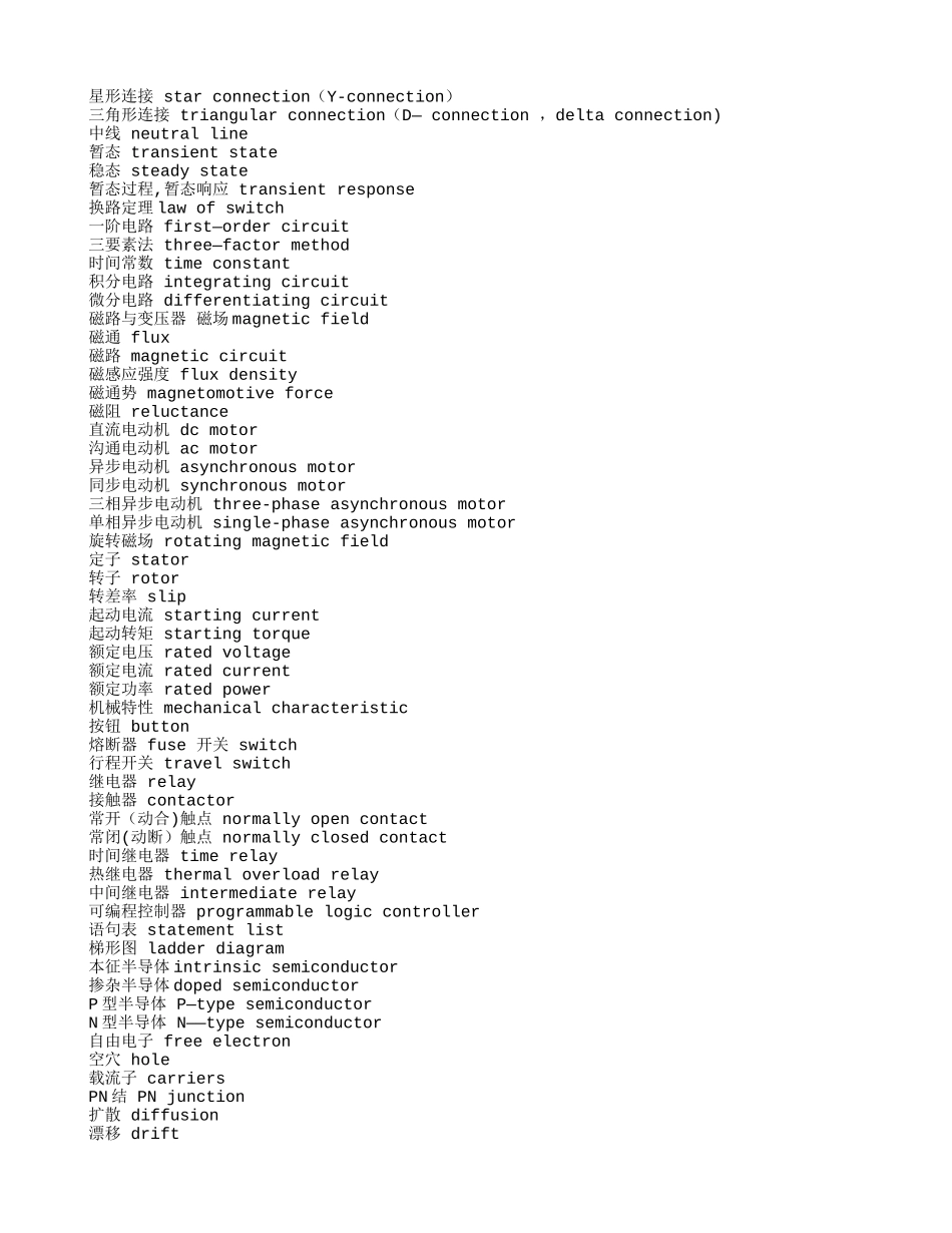 大工电气工程专业英语词汇_第2页