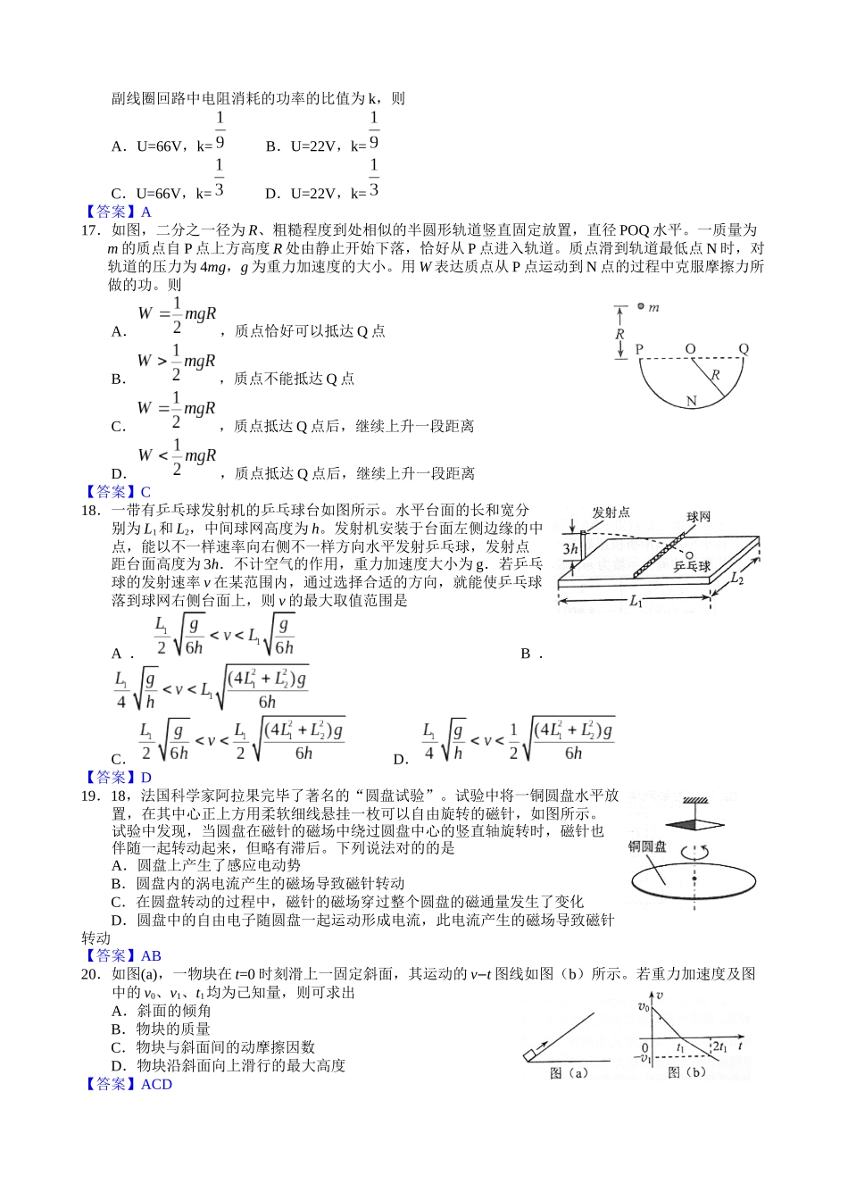 2025年高考真题物理全集14套高清精较详解_第2页