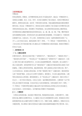 大班学期总结
