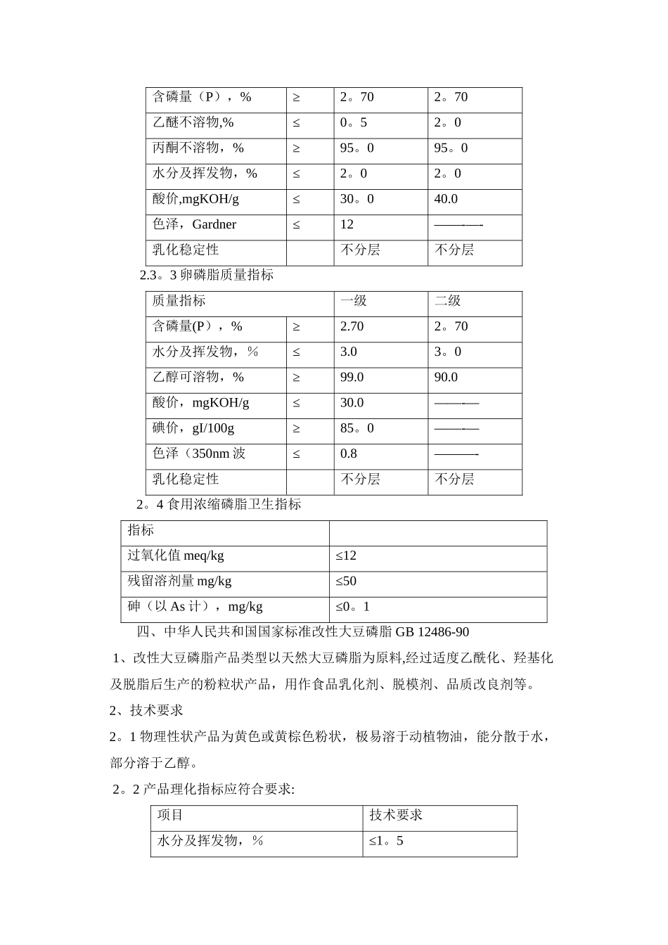 大豆磷脂质量标准_第3页