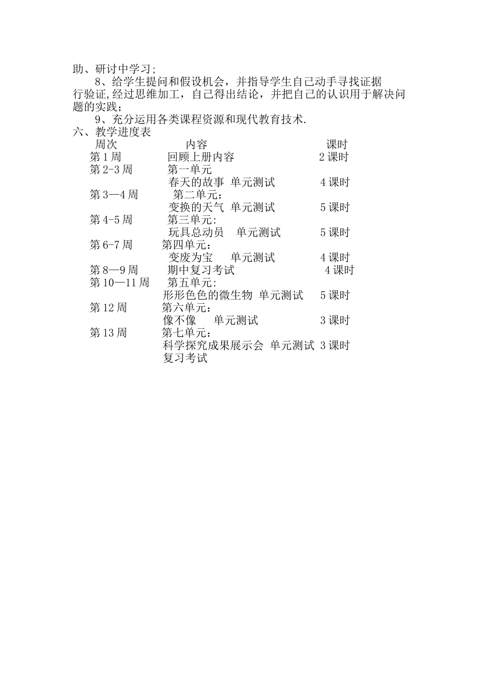 大象版五年级科学下册教学计划_第2页