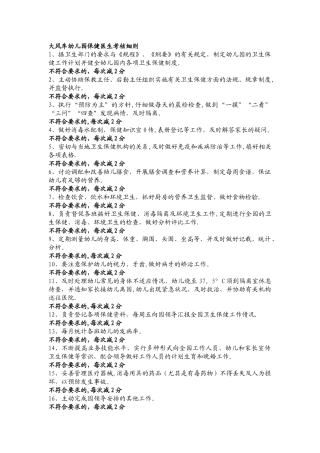 大风车幼儿园保健医生考核细则
