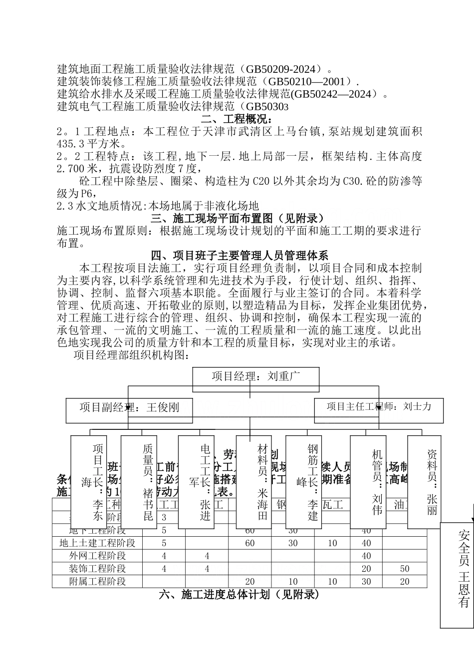 天津某雨水泵站工程施工组织设计_第2页