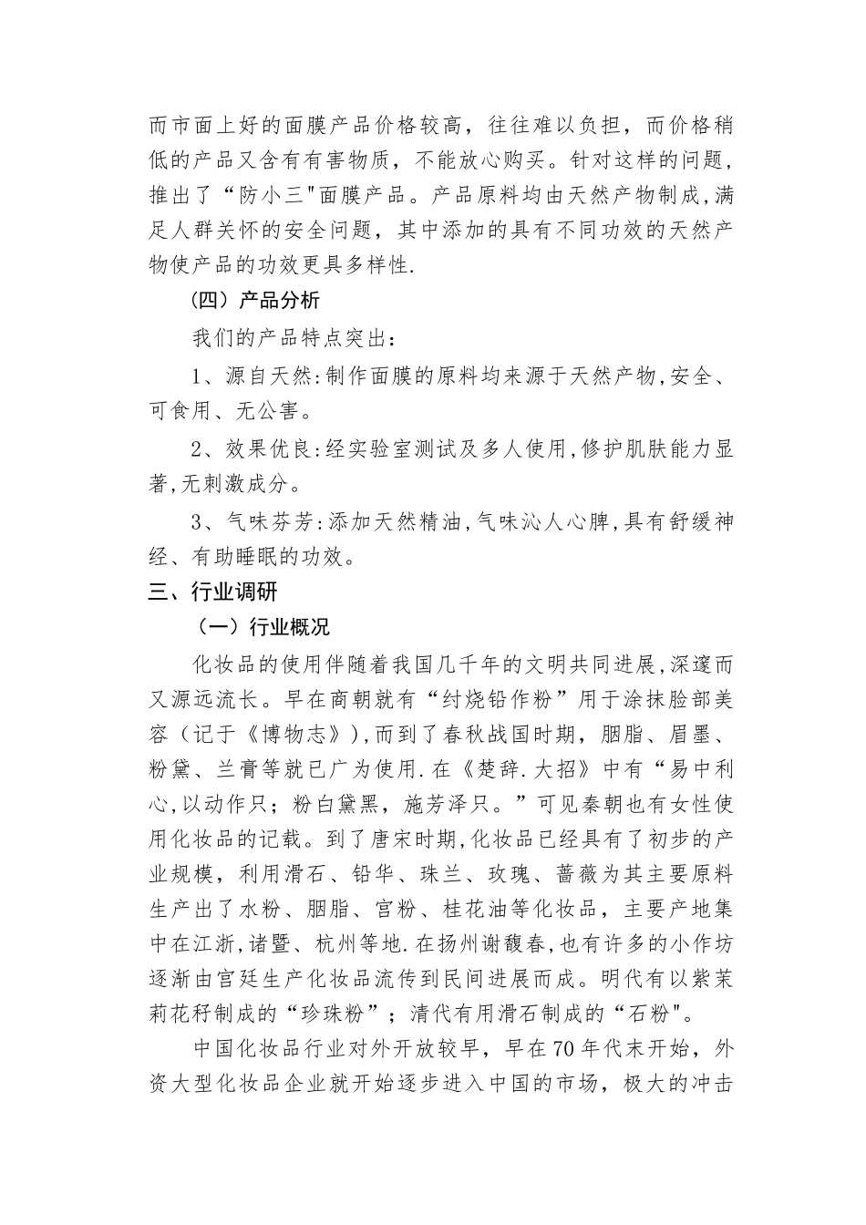 天然面膜营销方案设计_第3页