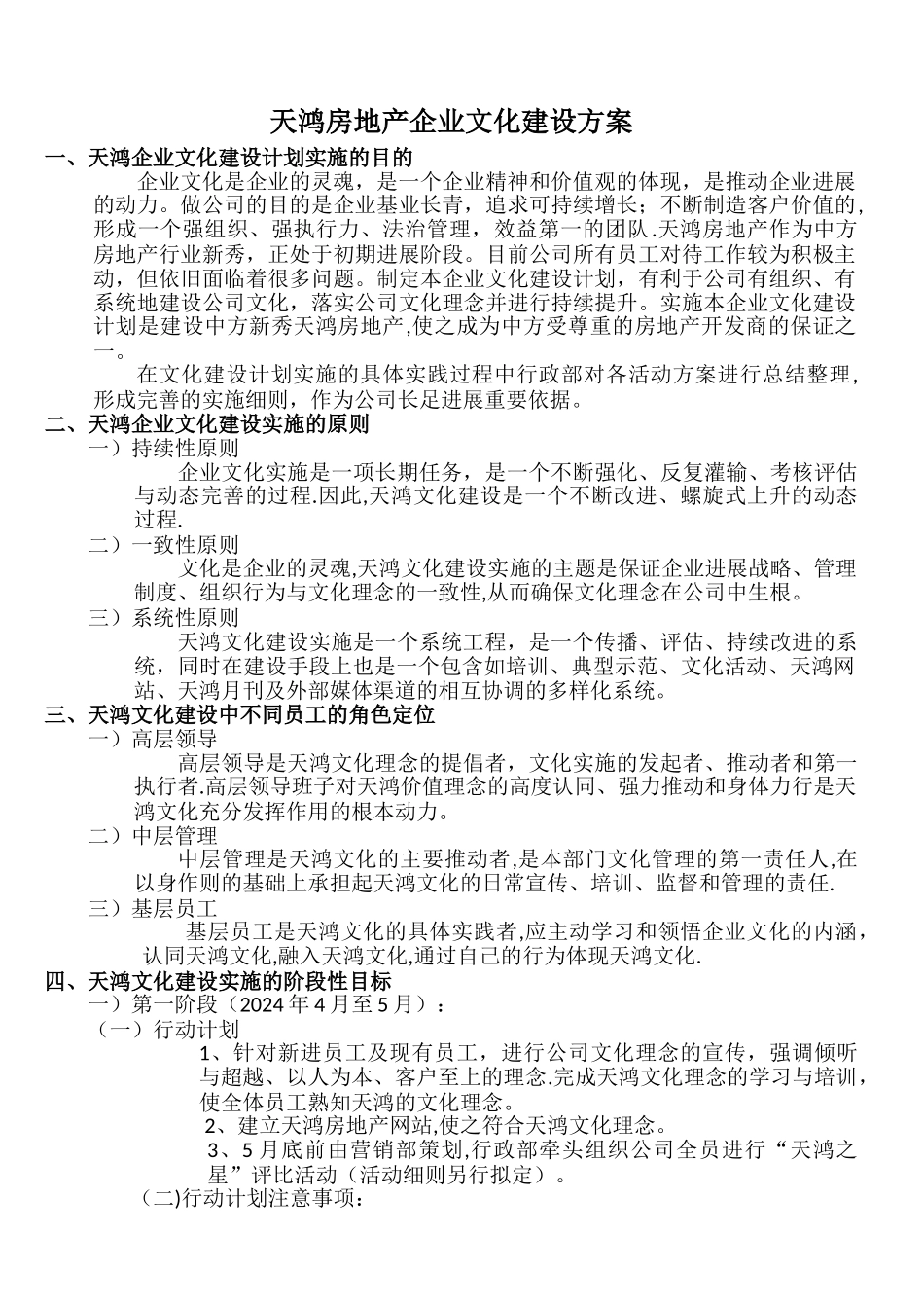天鸿地产企业文化建设方案_第1页