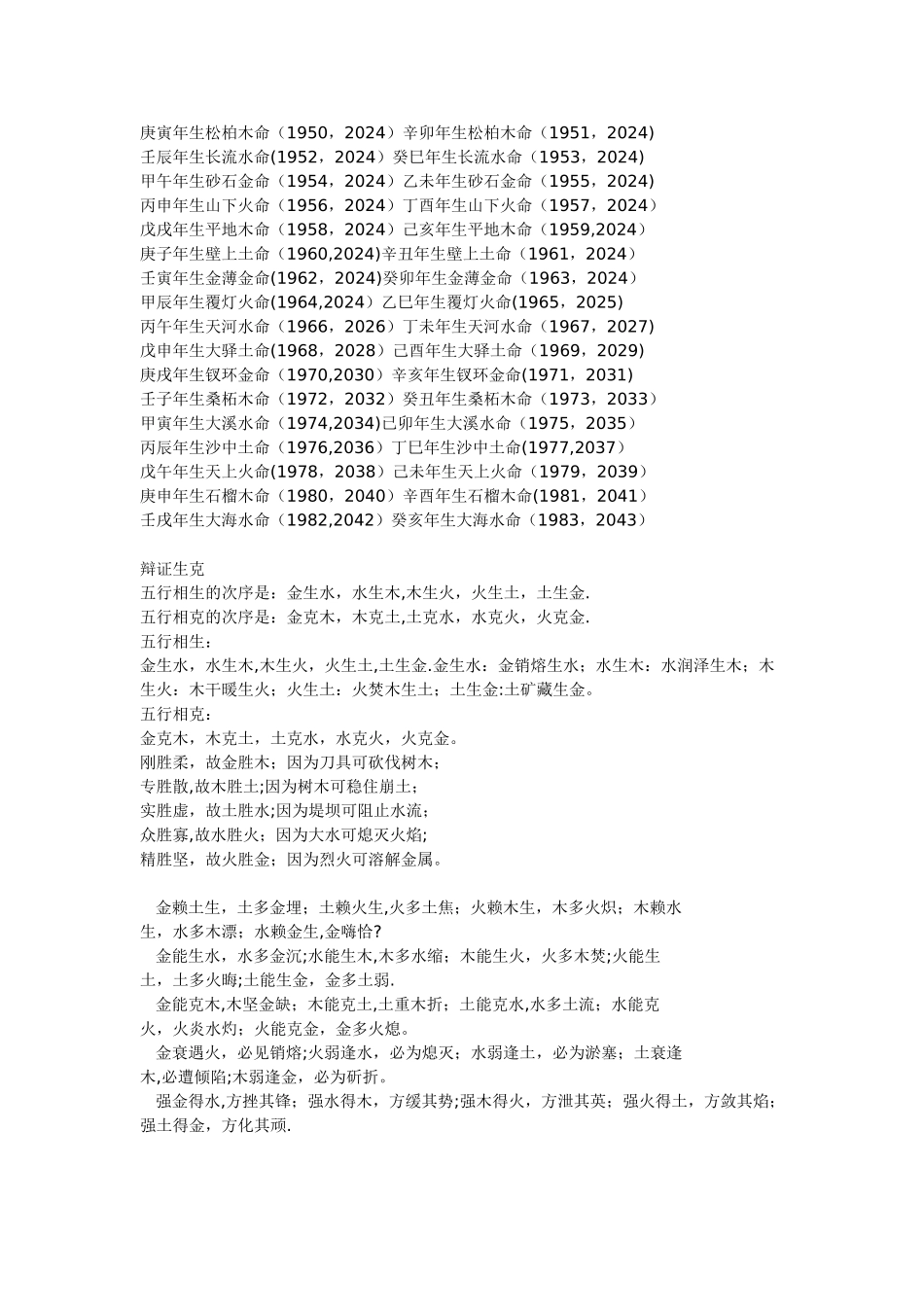 夫妻五行相生相克查询表_第2页