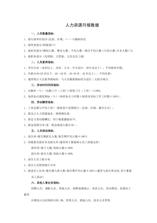 如何做好人力资源月报表