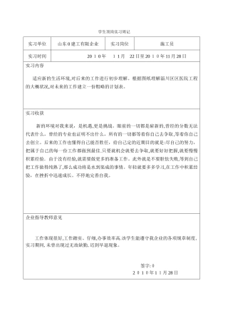 2025年施工员实习周记精华篇