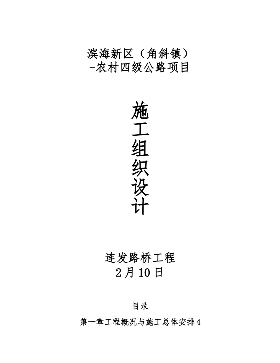 2025年我国农村四级公路项目水泥混凝土路面工程施工设计方案_第1页