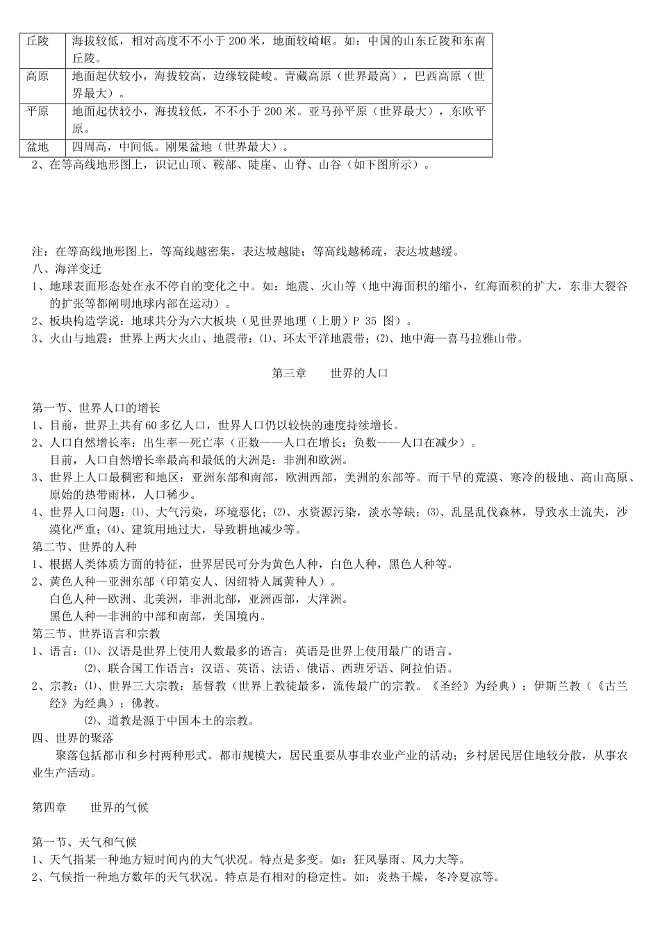 2025年初中地理总复习全册知识点归纳_第3页