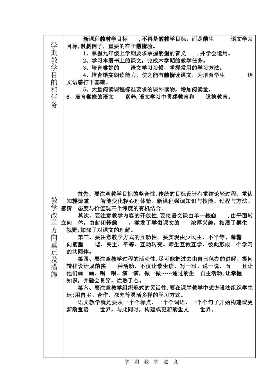学期教学计划模板_第2页
