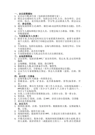 学术会议举办详细流程