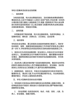 学校大型活动方案