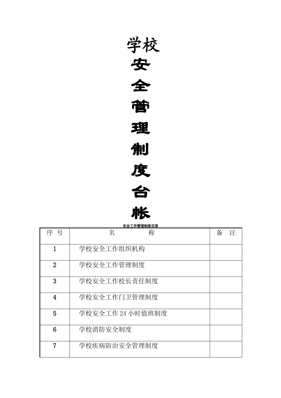 学校安全管理制度台账_第1页