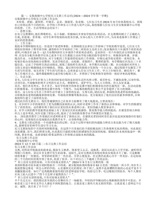 学校对实习支教学生的工作总结