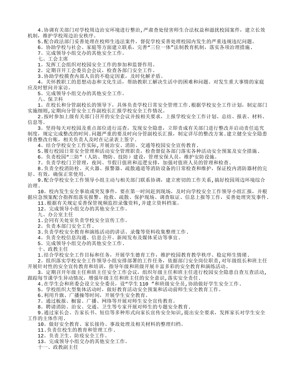 学校岗位安全工作职责_第2页