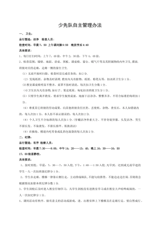 学校少先队自主管理办法