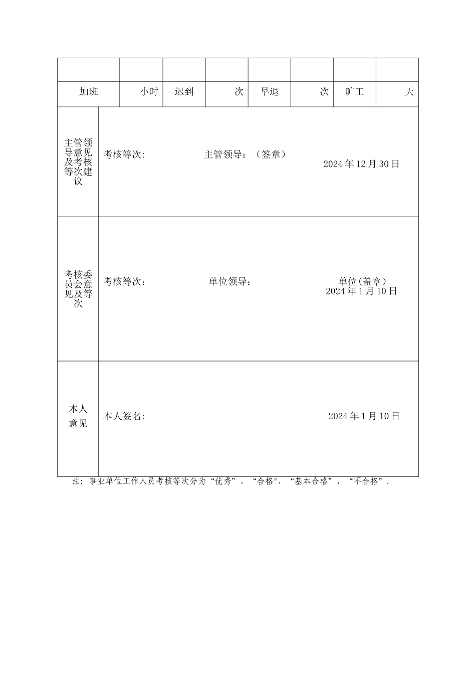 学校年度考核登记表_第2页