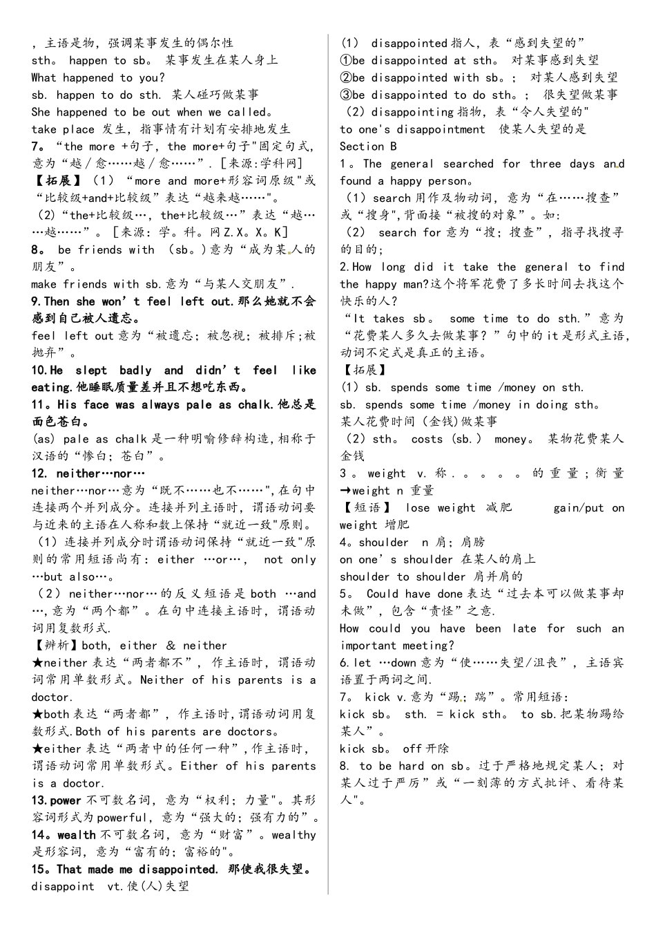 2025年人教版新目标九年级英语Unit11知识点及练习_第2页