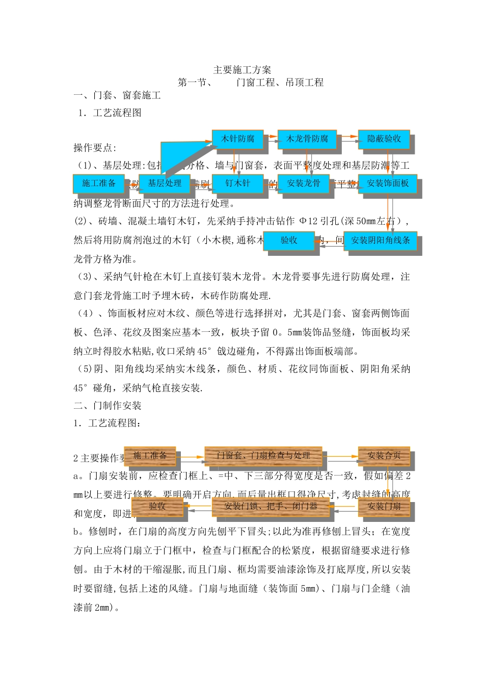 学校改造主要施工方案_第1页