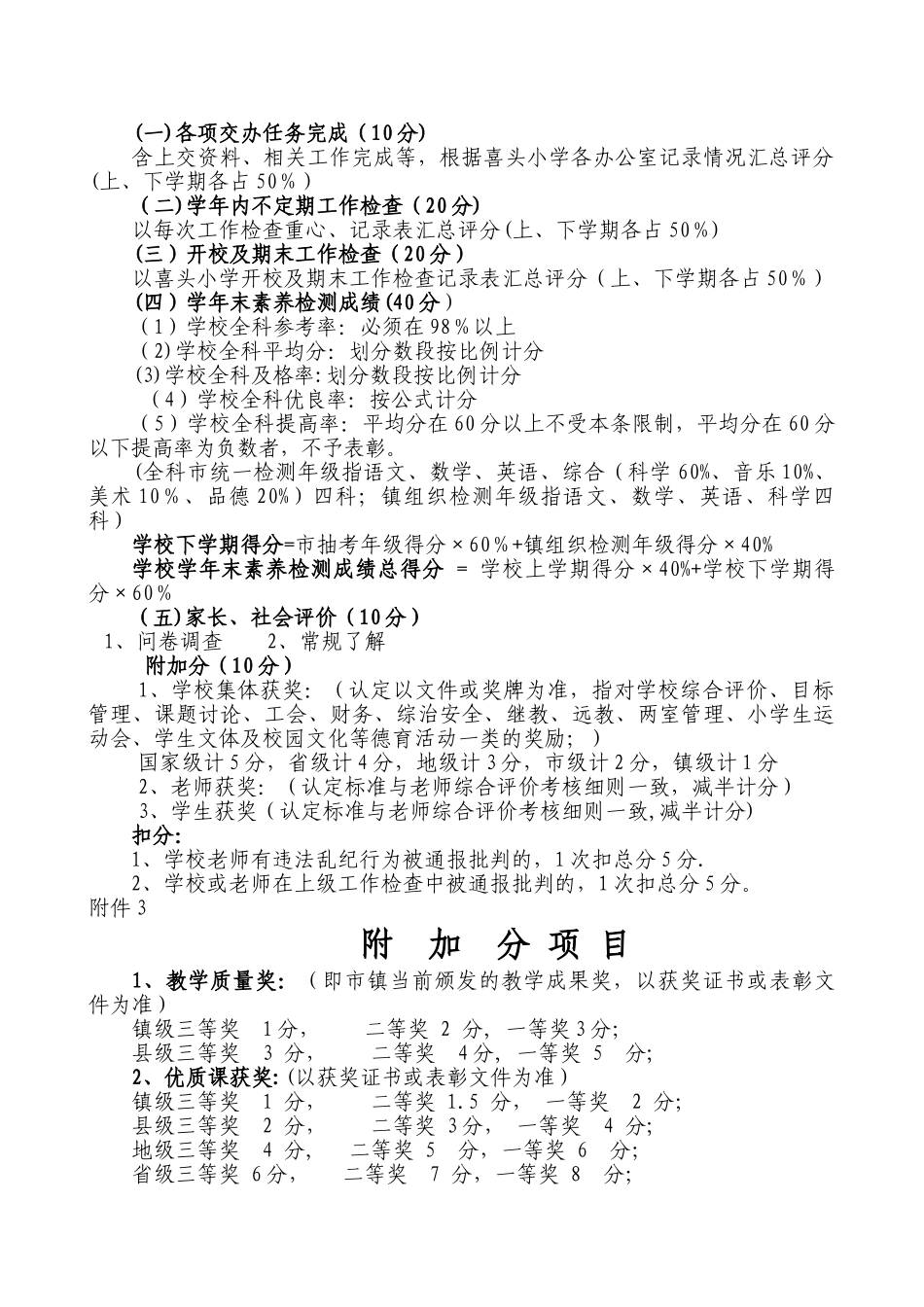 学校暨教师教育教学管理综合评价考核方案_第3页
