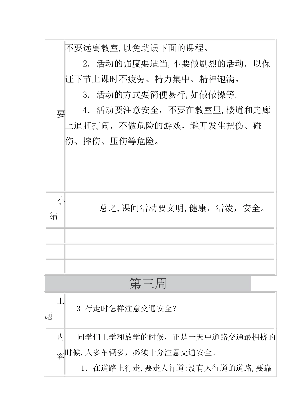 学校每周安全教育记录_第2页
