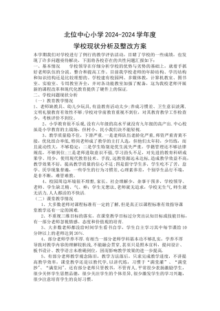 学校现状分析及整改方案