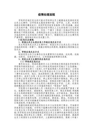 学校疫情处理流程