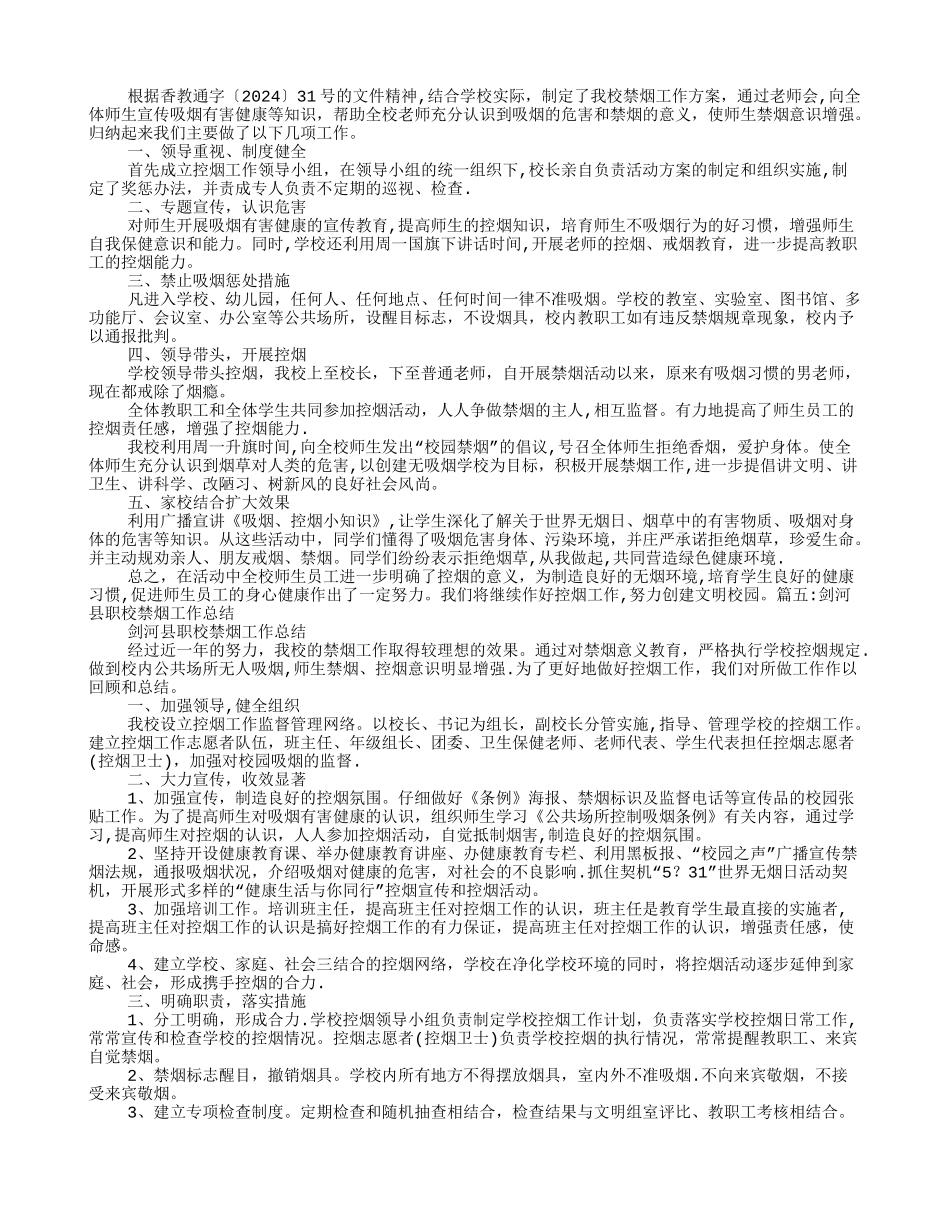 学校禁烟工作总结_第3页