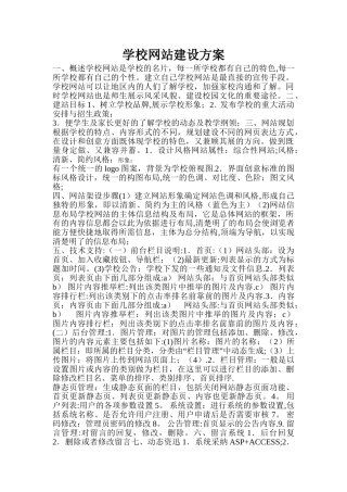学校网站建设方案20523