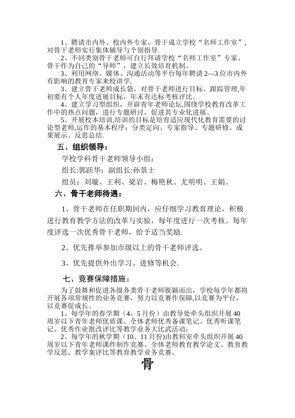 学校骨干教师培养方案_第2页