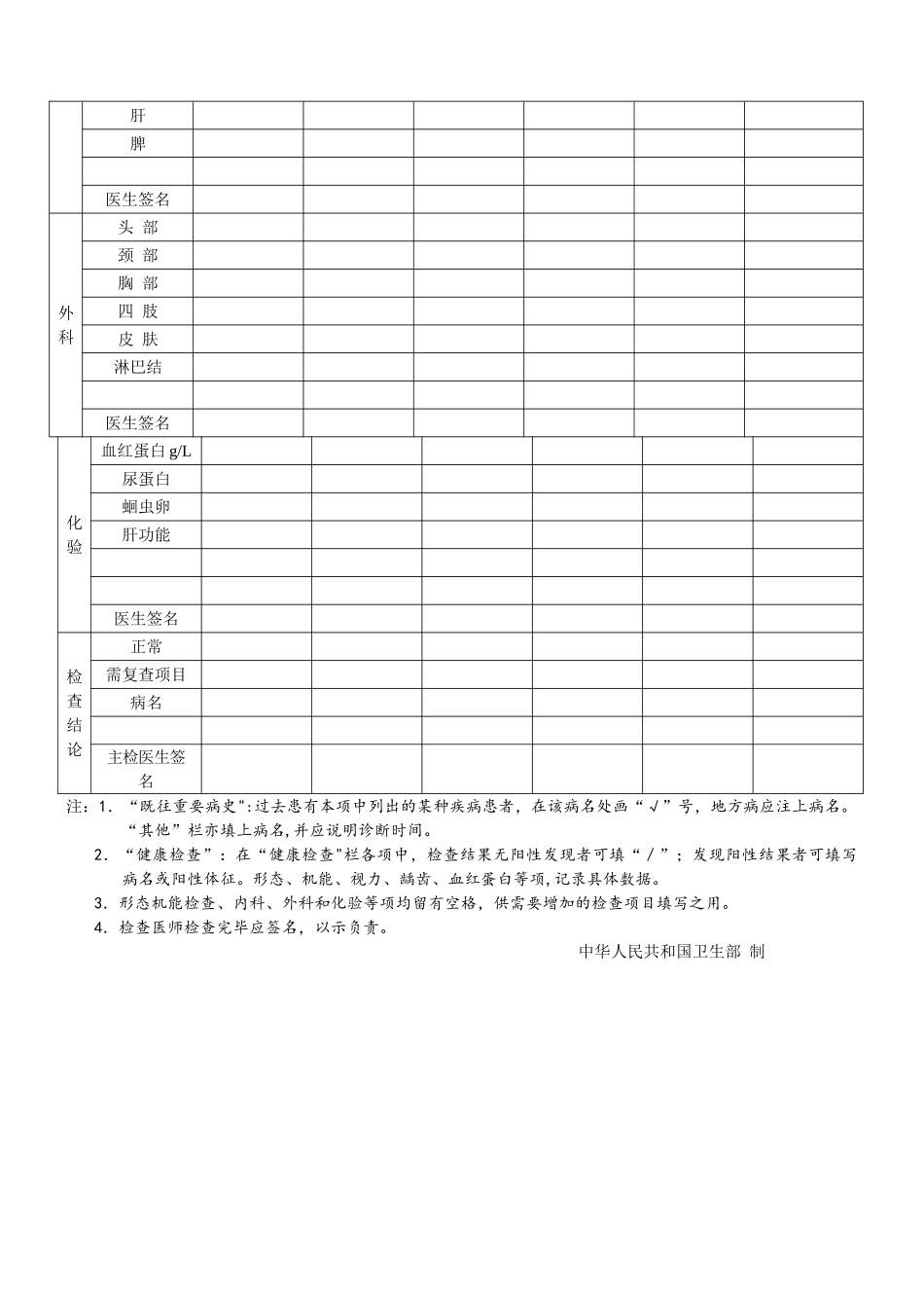 学生健康检查表_第2页