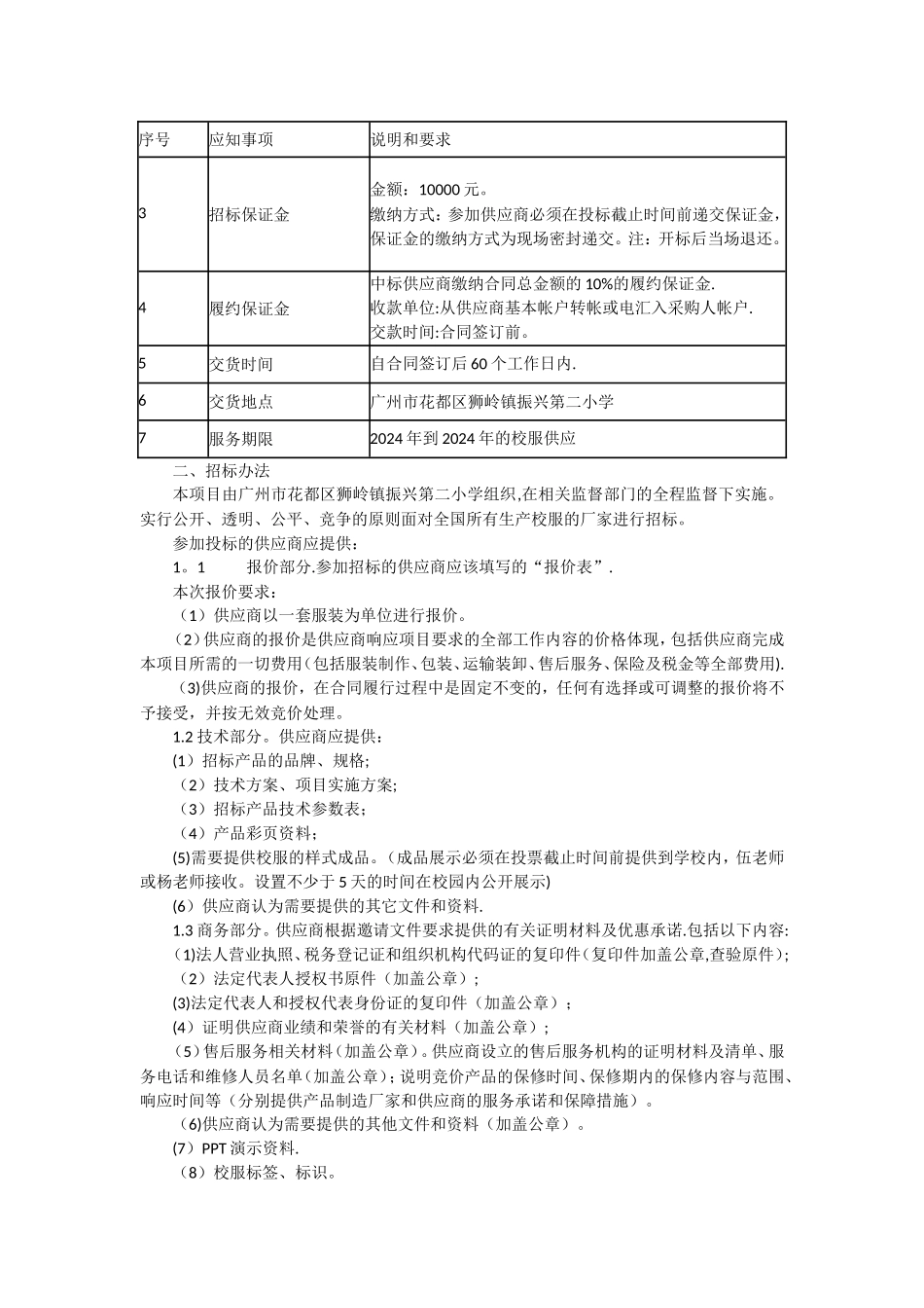 学生校服采购项目方案_第2页