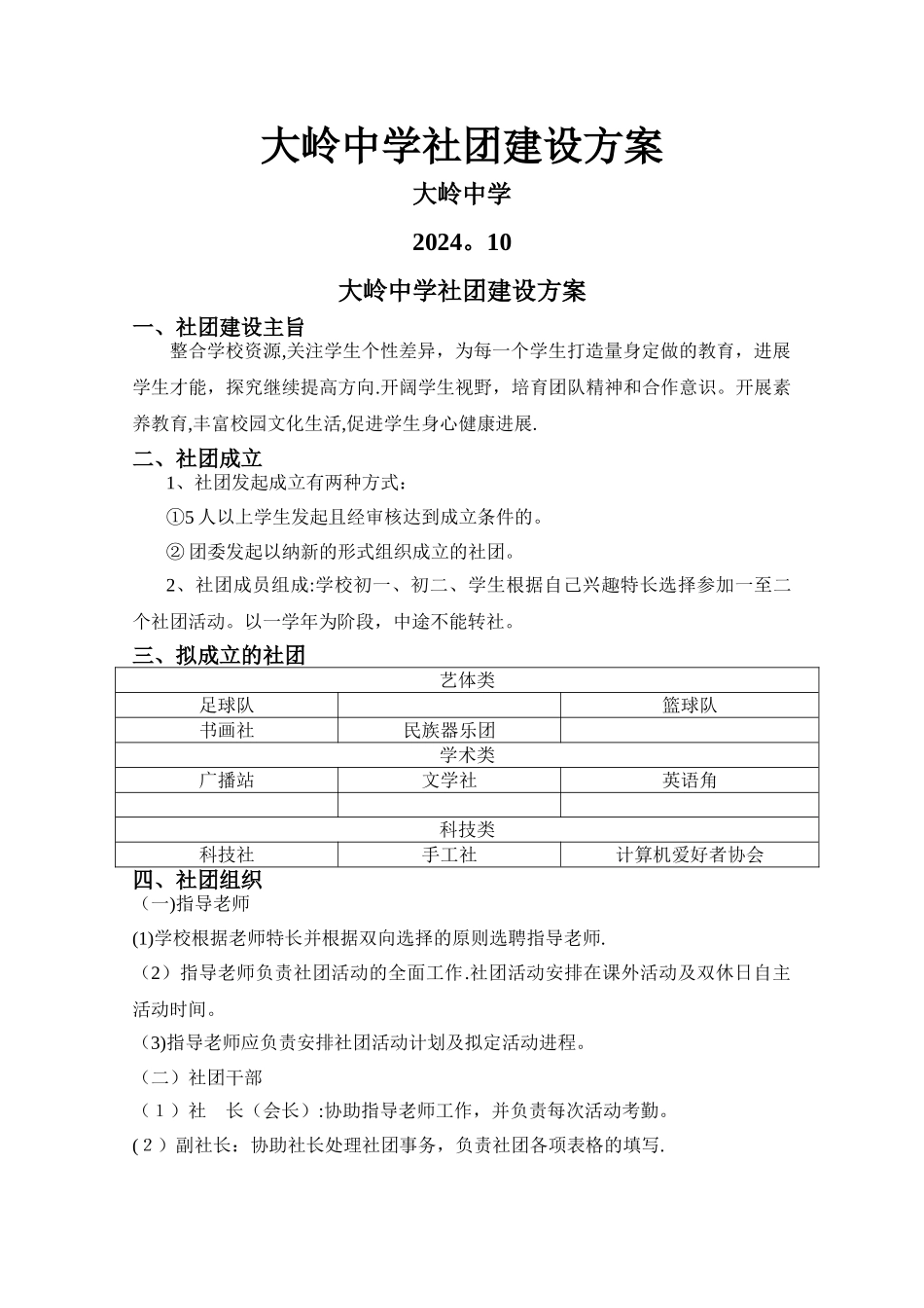 学生社团建设方案_第1页