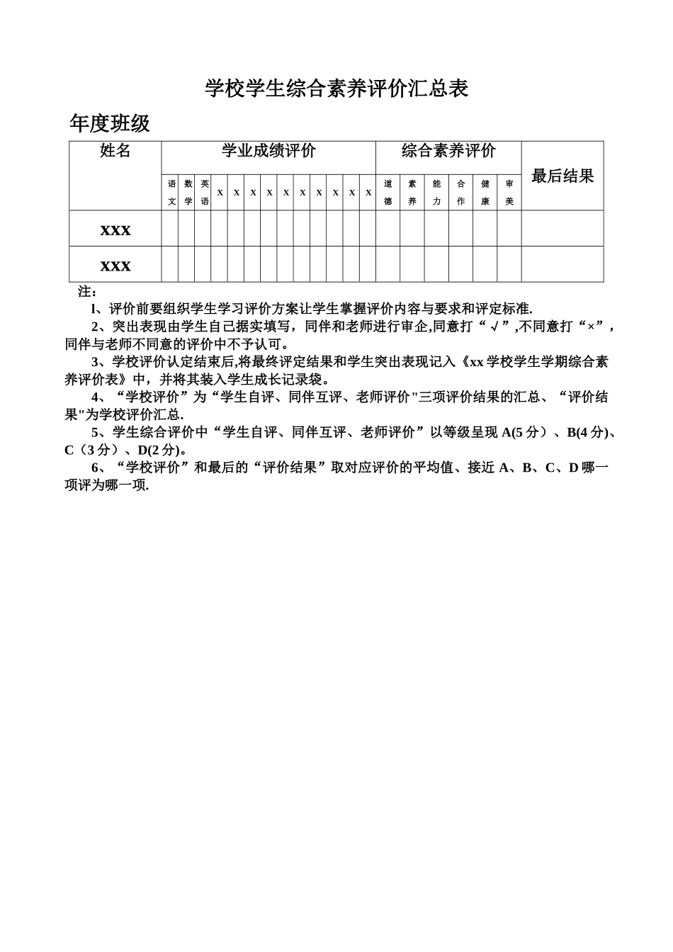 学生综合评价表_第3页