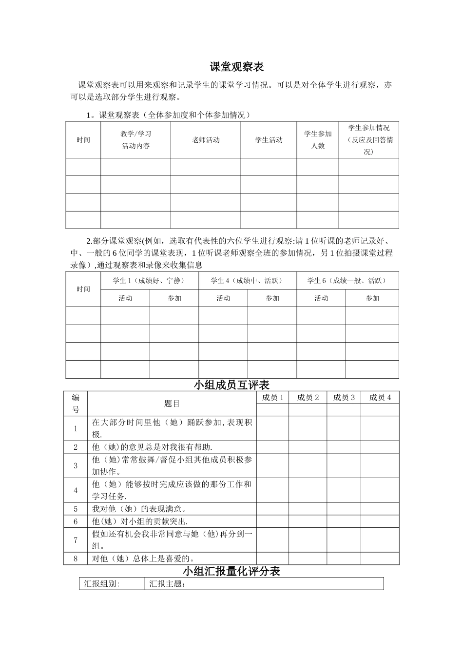 学生课堂表现评价量表54245_第2页