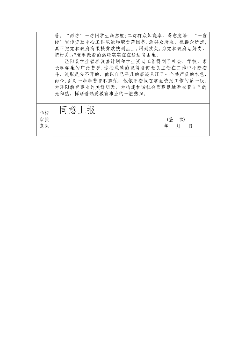 学生资助管理中心先进个人申报表_第2页