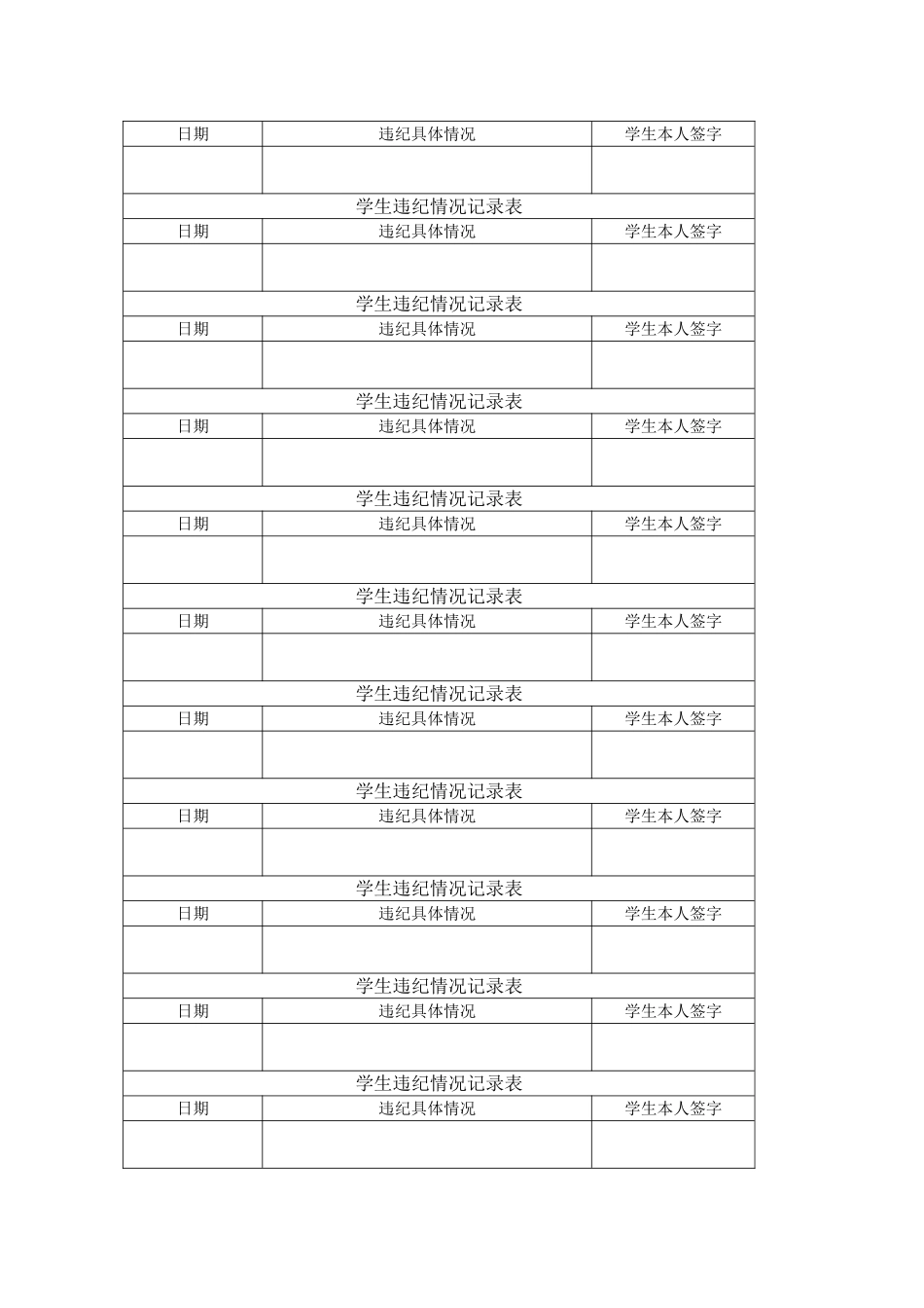 学生违纪情况记录表_第3页
