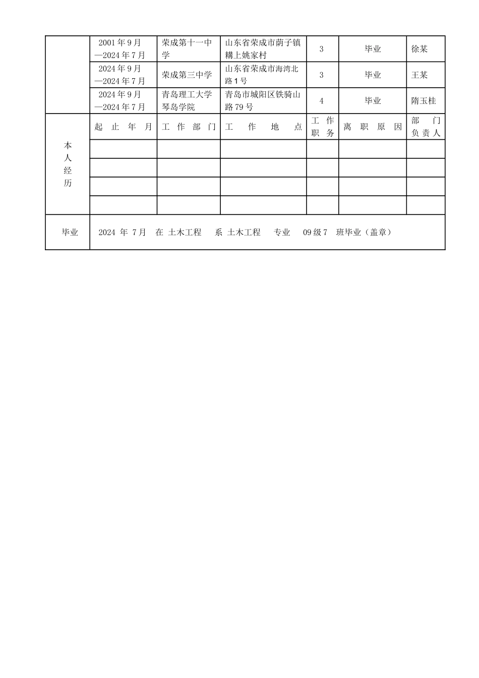 学籍登记表范本_第2页