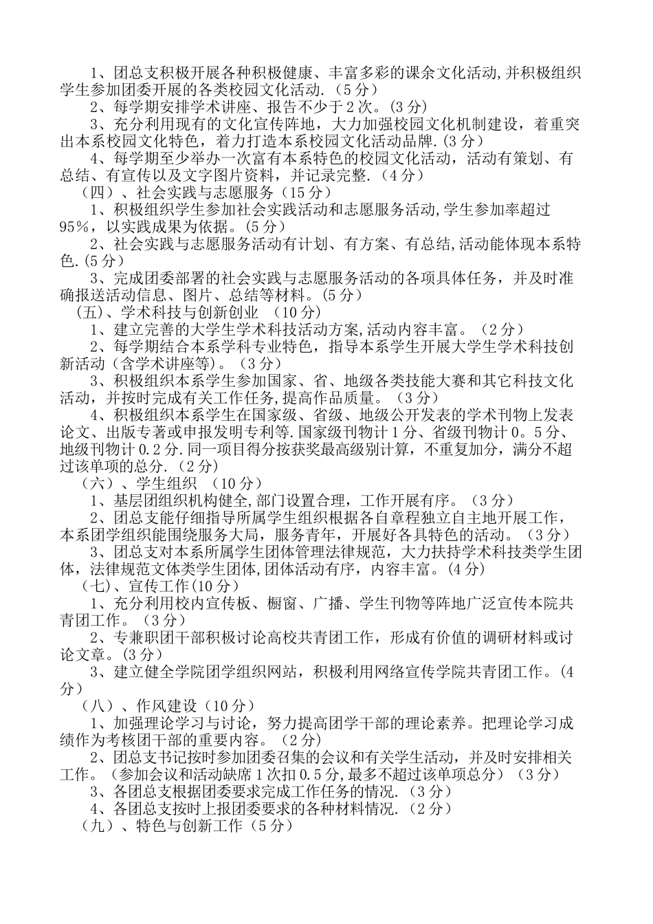 学院团总支工作量化考核办法_第2页
