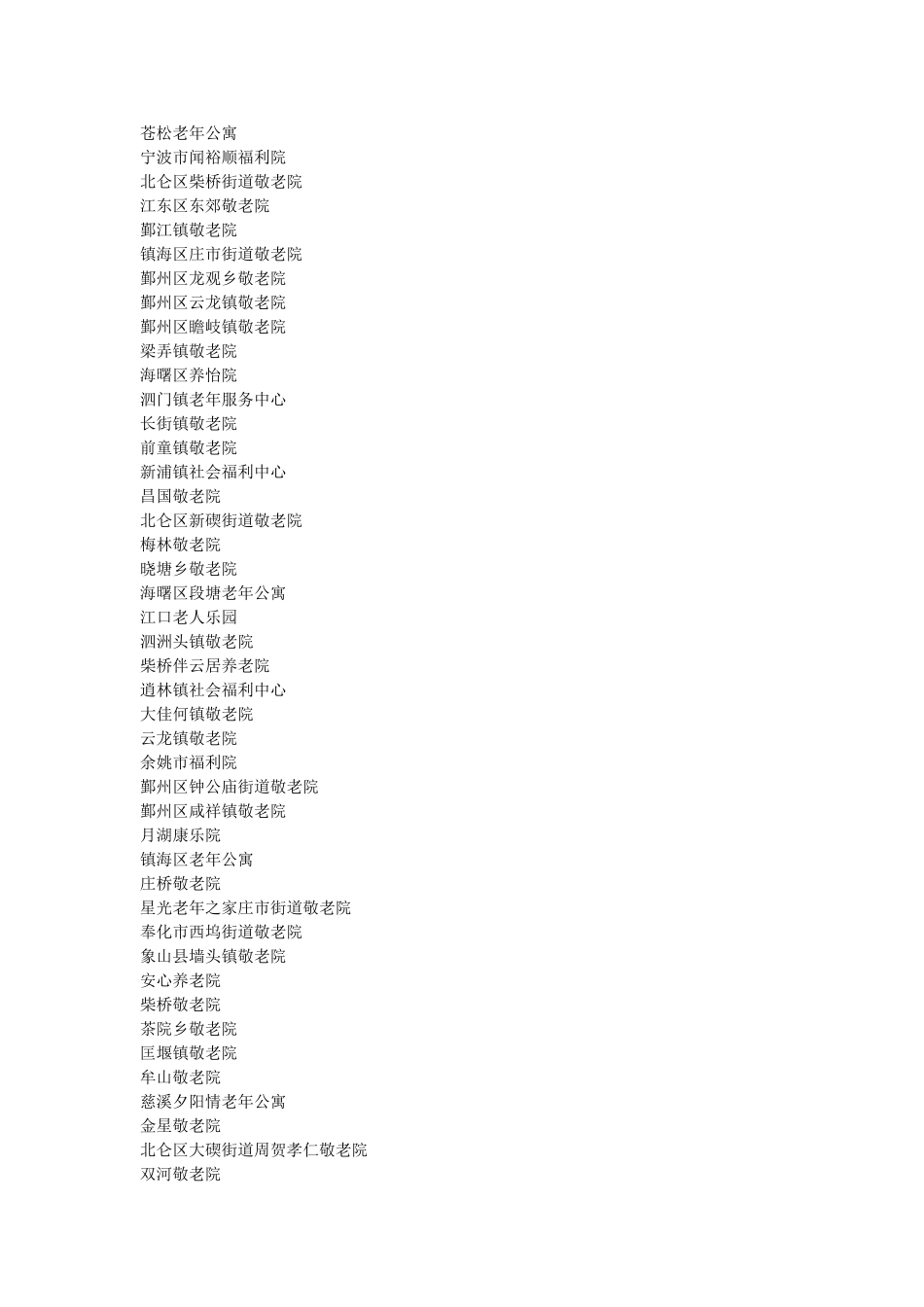 宁波养老院一览表_第3页