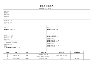 宁波婚礼全天流程
