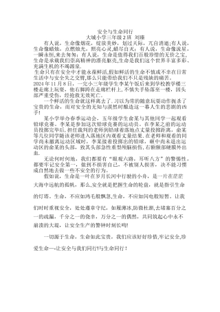 安全与生命同行