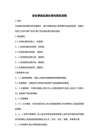 安全事故应急处理和报告流程