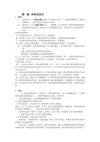 2025年神奇的货币知识点总结