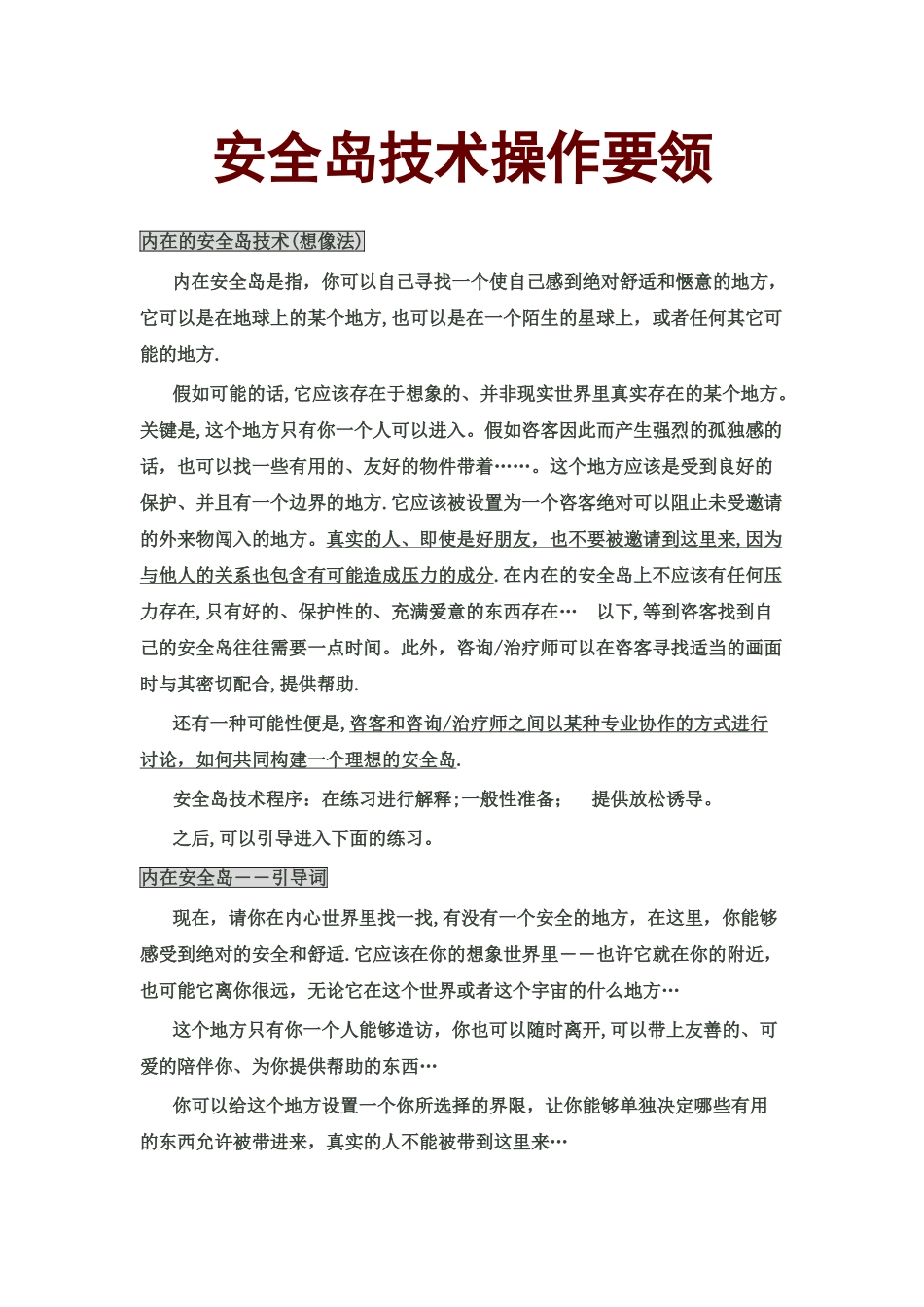 安全岛技术操作要领_第1页